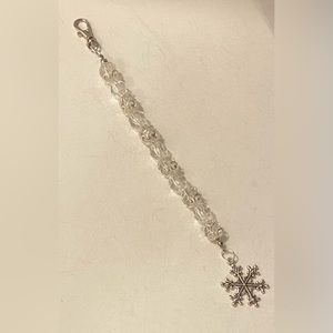 NEW SNOWFLAKE charm keychain or purse charm!